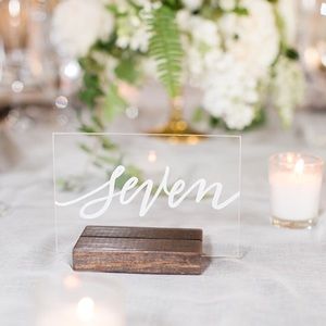 Wedding - Hand made table numbers